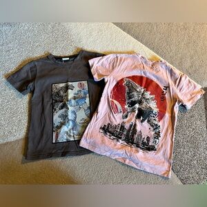 Bundle Kids Godzilla Anime Print Shirts sizes 130/140